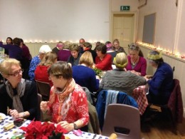 Members enjoying their Christmas Supper