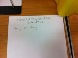 Fete Sign-up sheet