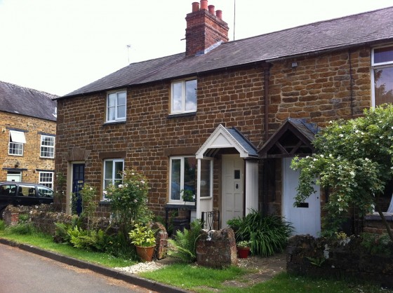 a neat nicety of brick cottages...