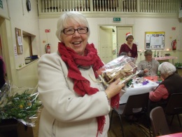 Our Guest speaker Moira Byast with her Christmas Anthology