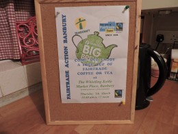 Fairtrade Fortnight "Big Brew" Event at The Whistling Kettle on Thursday, 5th March at 10 - 12pm
