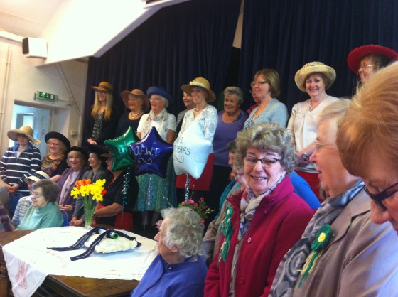 Group photo before the handover. Mrs. Margaret Woodgrfove is seated centre foreground