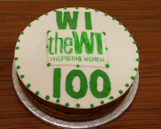 Caroline's beautifully made and decorated WT Centenary Celebration cake