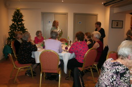 Diane conducts our meeting's business section