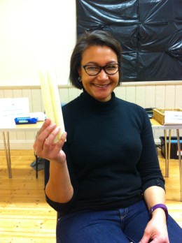 Laura with her raffle prize win