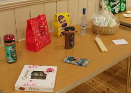 Our raffle table for March